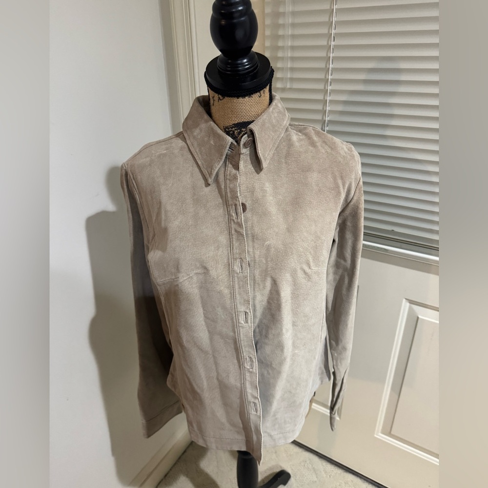 NWT Bagatelle Beige suede jacket size L